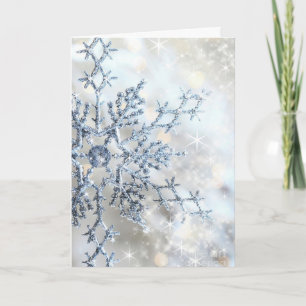 Snowflakehälsningkort Helgkort