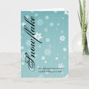 Snowflakehälsningkort Helgkort