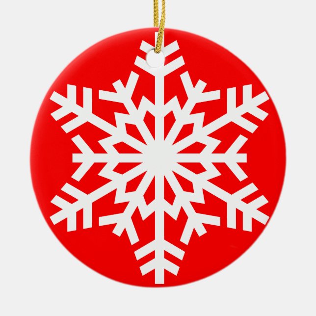 Snowflakejulprydnad Julgransprydnad Keramik (Framsidan)