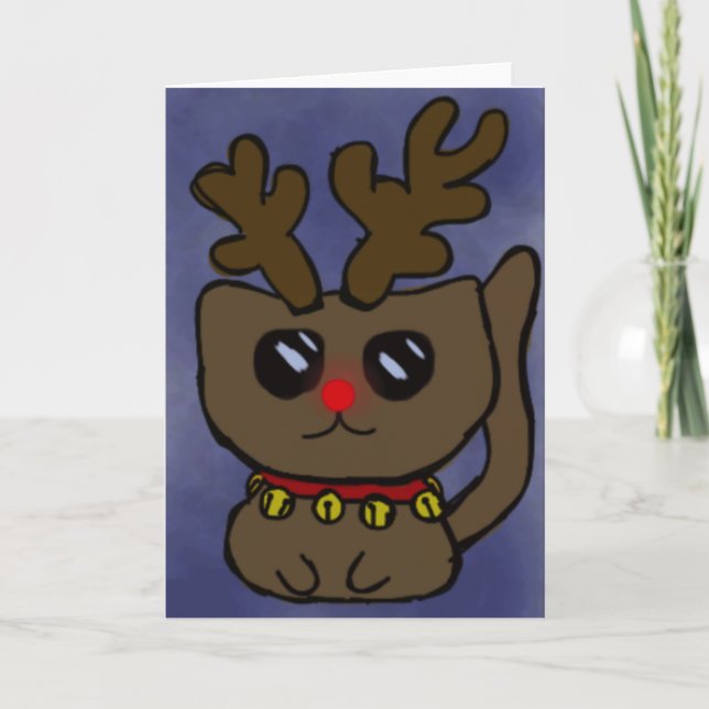 Snowflakekattungekort Helgkort (Framsida)