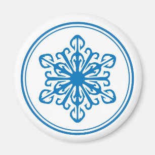 Snowflakemagnet - blått magnet