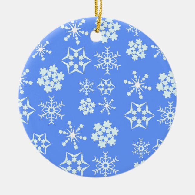 Snowflakemönster Julgransprydnad Keramik (Framsidan)