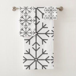 Snowflakemönster - svart och white.