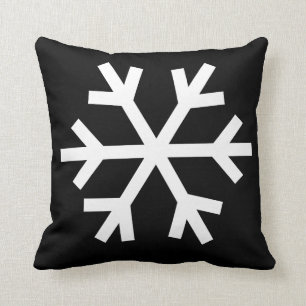 Snowflaken kudder - svart kudde