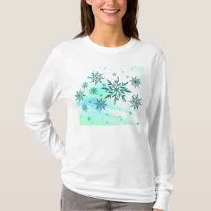 Snowflaken virvlar runt t-skjortan t shirt