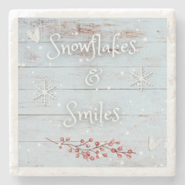 Snowflakes and Smiles Coaster Stenunderlägg