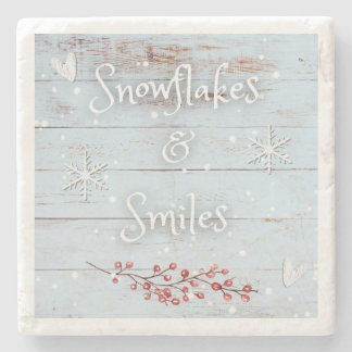 Snowflakes and Smiles Coaster Stenunderlägg