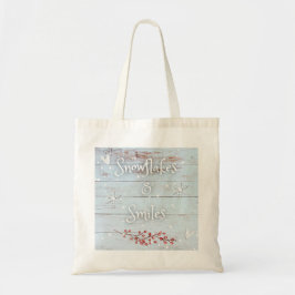 Snowflakes and Smiles Tote Tygkasse