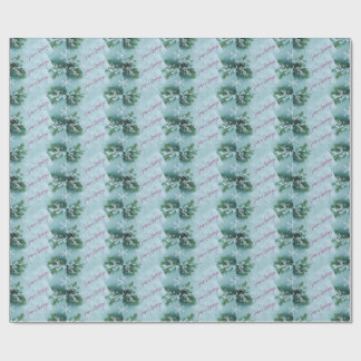Snowflakes patterned gift wrap presentpapper
