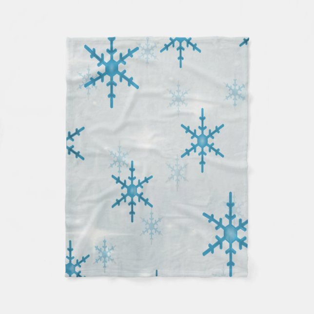 SnowflakesBling jul Fleecefilt (Framsidan)