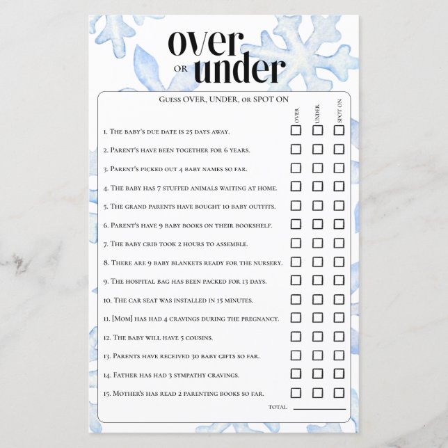 Snowflammor under Guessing Game (Framsida)