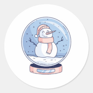 SNOWGLOBE SNÖGUBBE RUNT KLISTERMÄRKE