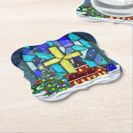 Snowglobe Whimsey Catholisk Helgdag Underlägg Papper