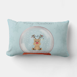 Snowglobe Wonderland Throw Pillow Lumbarkudde