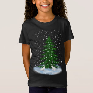 Snowhares och en grus träd T-Shirt