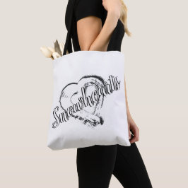 Snowheart Tote Bag Moonhearts Tygkasse