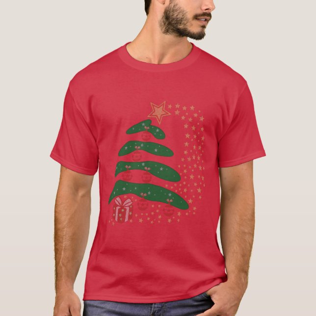 Snowing Julgran T Shirt (Framsida)