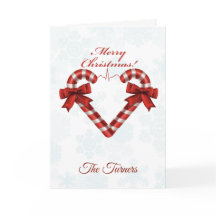 Snowjul Candy cane Heart Ekg Strip