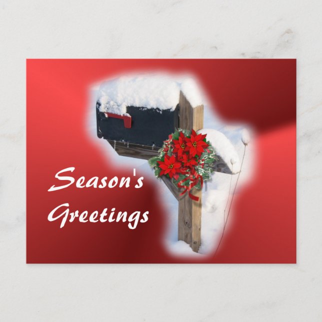 Snowjul-postlåda - anpassa helg vykort (Framsida)