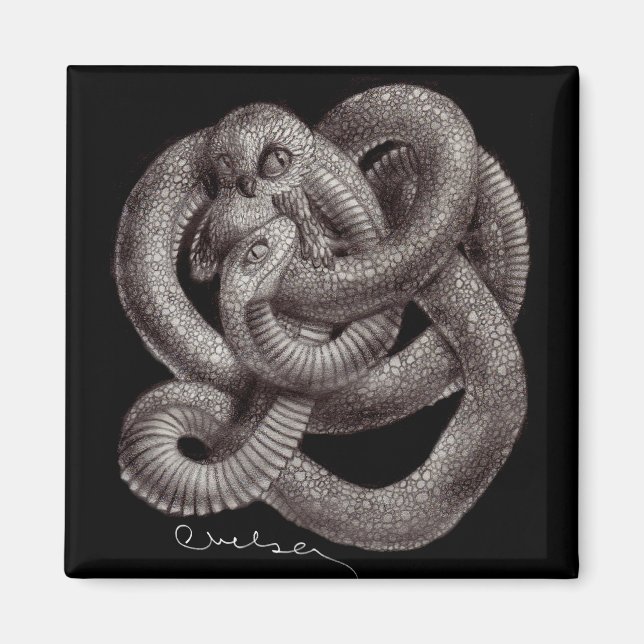 "Snowl" Eco Fridge Magnet (Framsidan)