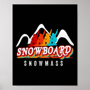 Snowm Snowboarding Co Roligt Ski Colorado Mountain Poster