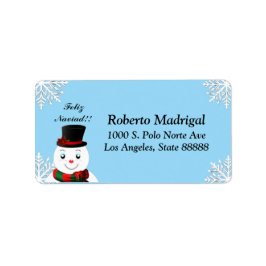 snowmam adressetikett
