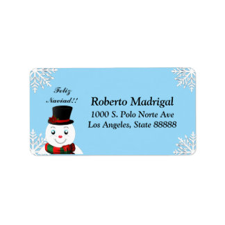 snowmam adressetikett