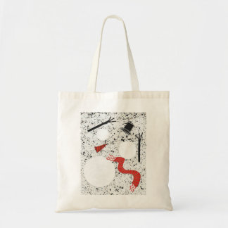 Snowman Accessories on Speckled Background Tygkasse