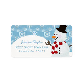 Snowman Address Labels Adressetikett