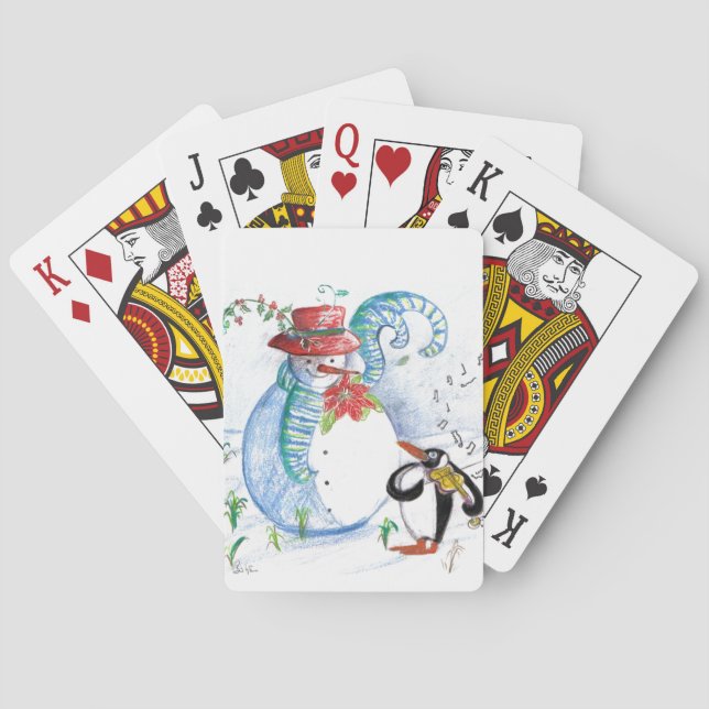 SNOWMAN AND PENGUIN'S WINTER SERENADE SPEL KORT (Baksidan)