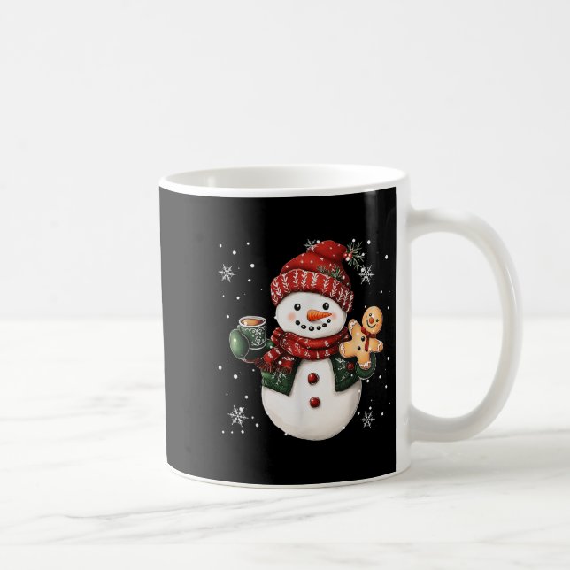 Snowman Beanie Coffee Latte Ginggerbread Merry Chr Kaffemugg (Höger)