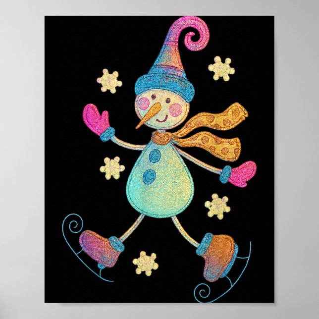 Snowman Christmas 2025 Family Matching Funny Winte Poster (Framsidan)