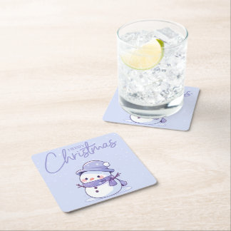 Snowman Christmas Coaster Underlägg Papper Kvadrat