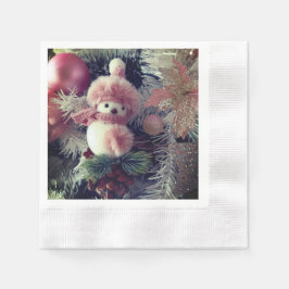 Snowman Christmas Paper Napkin Pappersservett