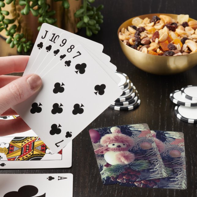 Snowman Christmas Playing Cards Casinokort (På plats)