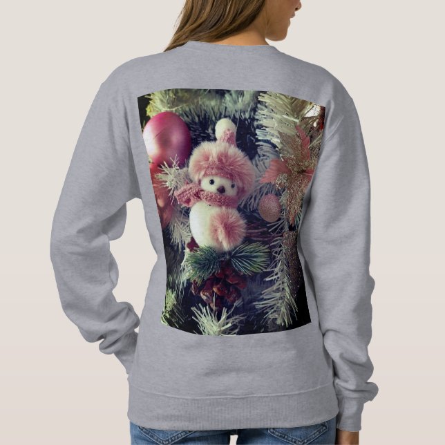 Snowman Christmas Sweatshirt T Shirt (Baksida)