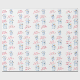 Snowman Christmas Wrapping Paper Presentpapper
