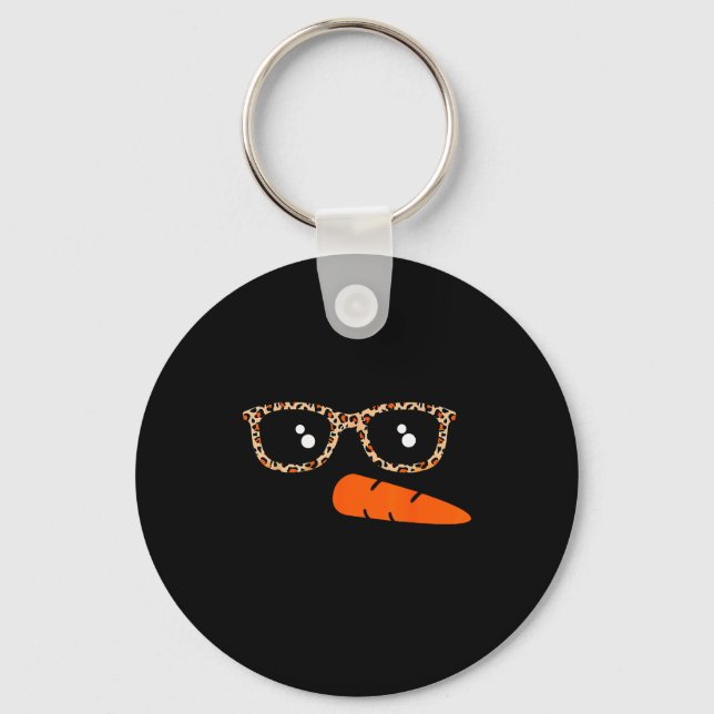 Snowman Face Carrot Nose Christmas Winter Cosplay  Nyckelring (Framsida)