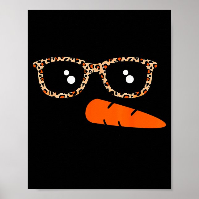 Snowman Face Carrot Nose Christmas Winter Cosplay  Poster (Framsidan)