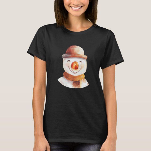 Snowman Face T Shirt (Framsida)