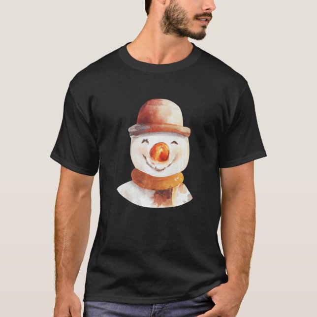 Snowman Face T Shirt (Framsida)