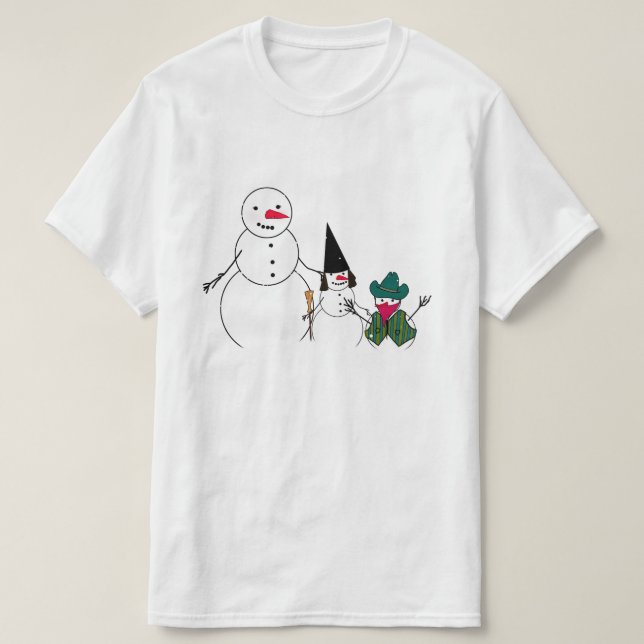 Snowman Family Halloween T Shirt (Design framsida)