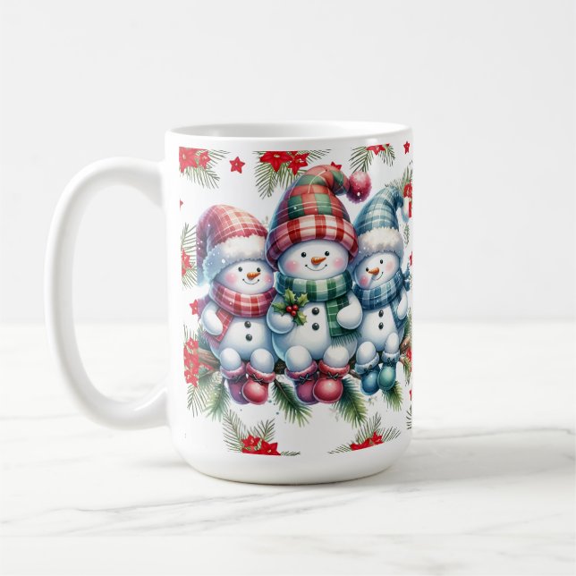 Snowman Family Holiday Mug Kaffemugg (Vänster)