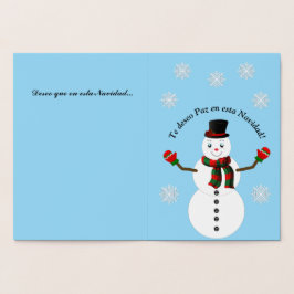 snowman folierat kort