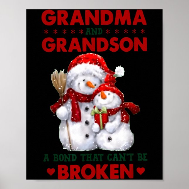 Snowman Grandma And Grandson A Bond That Can't Be  Poster (Framsidan)