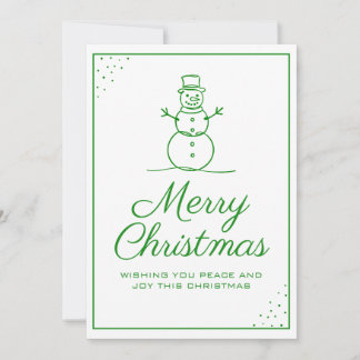 Snowman Greeting Christmas Card Kort