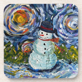 Snowman Hard plastic coaster set Underlägg