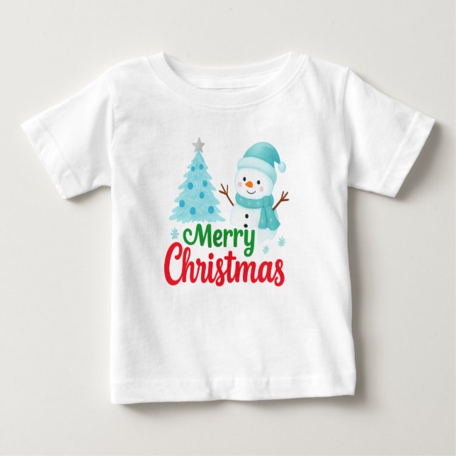 Snowman Holiday Cheer T Shirt (Framsida)