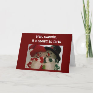 SNOWMAN HUMOR - SWEETIE for CHRISTMAS Helgkort