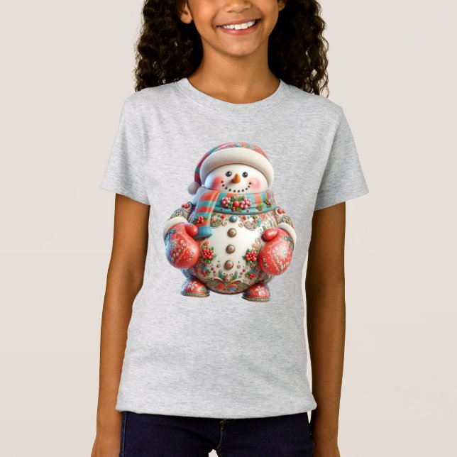  Snowman in Red Mittens, Christmas, Author Natasha T Shirt (Framsida)